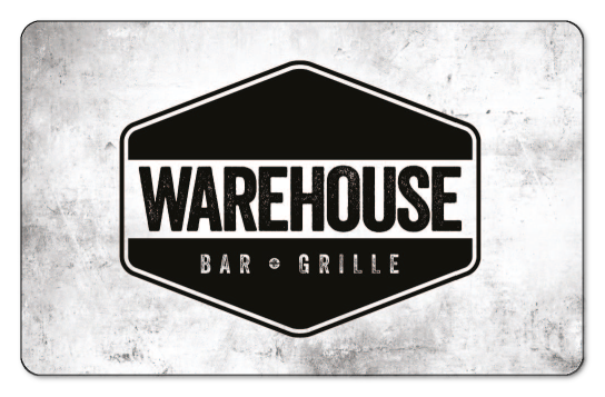 warehouse logo on a metal sheet background